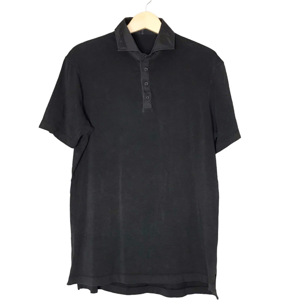 Lululemon Capacity Polo Shirt Men’s Short Sleeve Golf Black ESTIMATED Large